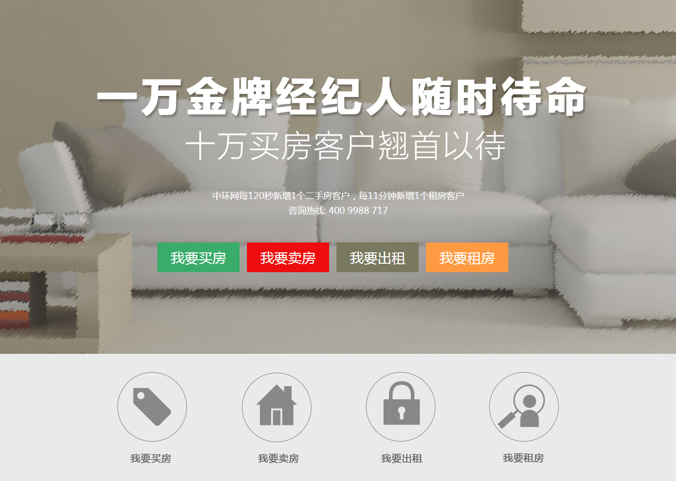 房产中介地产公司宣传专题租房卖房